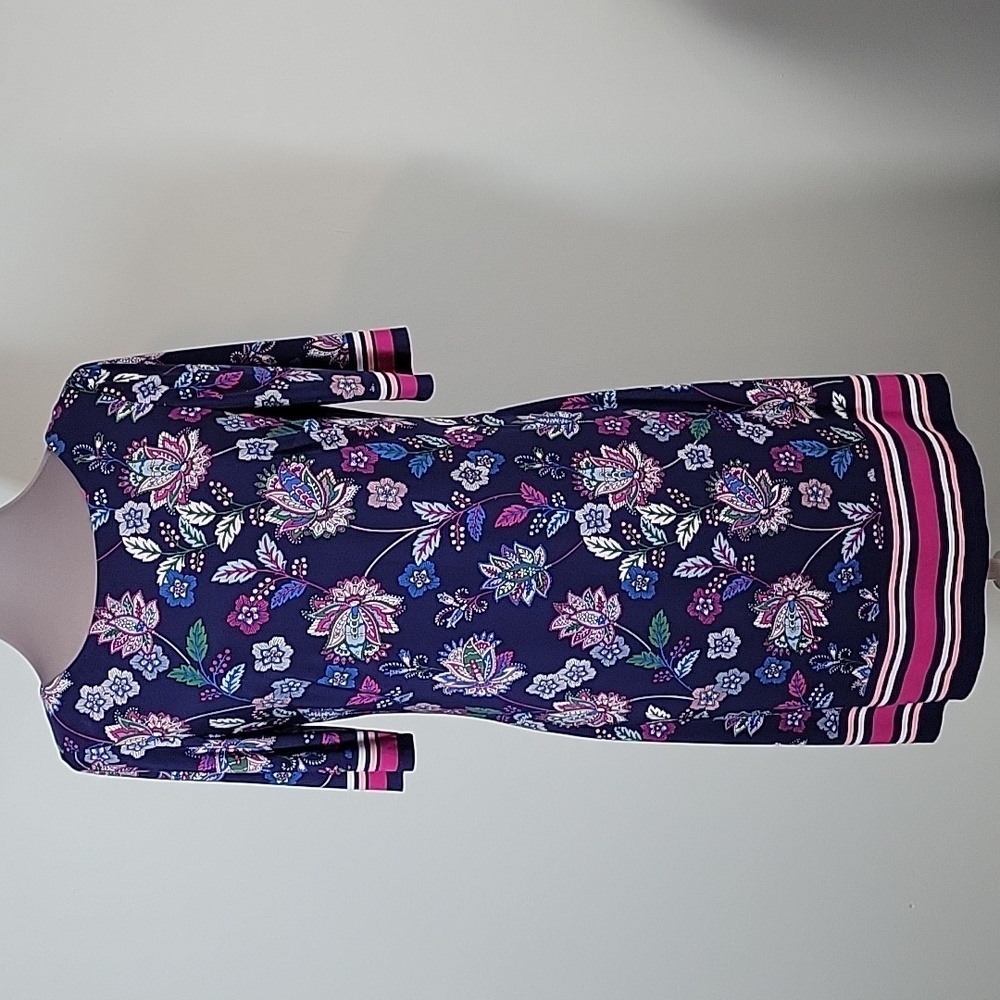 Eliza J short sleeve shift floral dress size 6